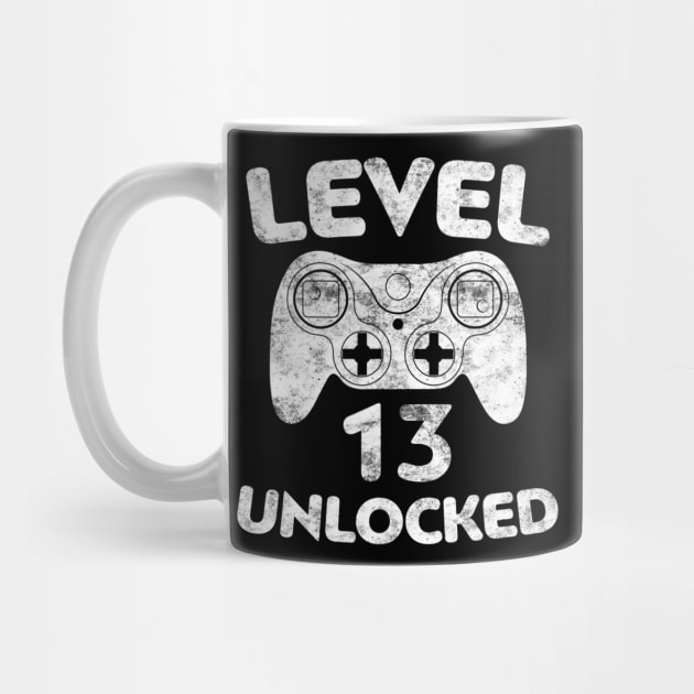 Level 13 Unlocked  13th Video Gamer Birthday Gift by InterFish